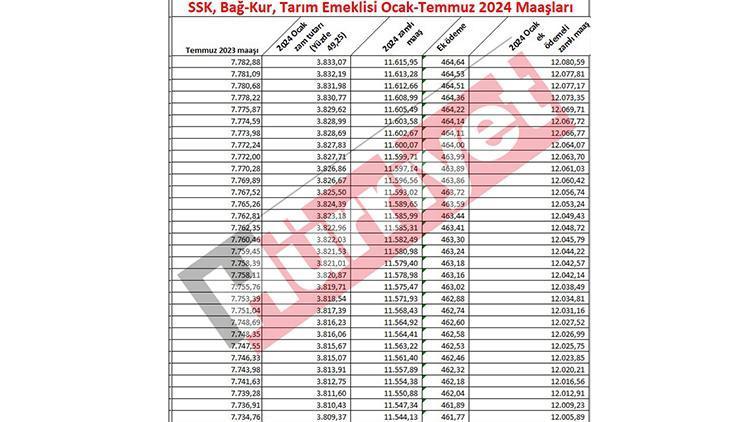 2024 Emekli Maaşlarında Yeni Zam Oranı ve Güncellemeler