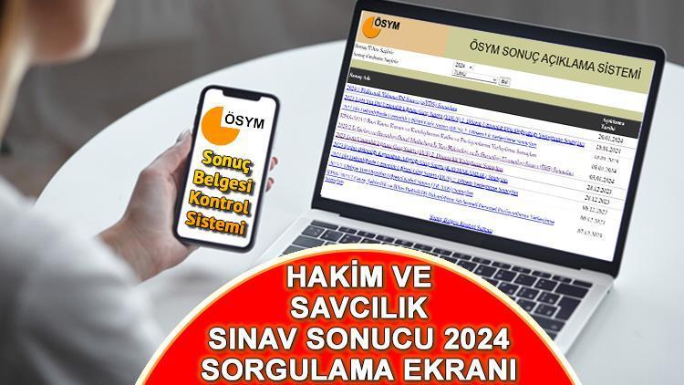 Hakim ve Savcılık Sınav Sonuçları 2024 Sorgulama Ekranı