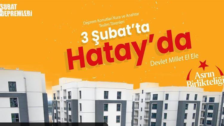 Hatay Deprem Konutları Kura Çekimi 3 Şubat 2024'te Yapılacak